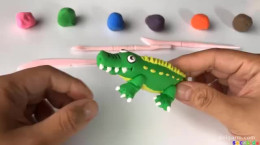 آموزش ساخت تمساح با خمیر بازی