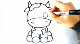 آموزش نقاشی سال گاو کودکانه