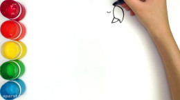 نقاشی طوطی کودکانه اسان