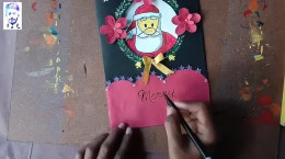 آموزش ساخت کارت پستال برای کریسمس