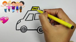 آموزش نقاشی تاکسی به کودک