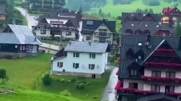 کلیپ دیدنی از طبیعت بارانی سوئیس