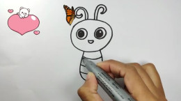 آموزش نقاشی کودکانه پروانه کوچولو
