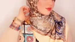 آموزش بستن روسری مجلسی با حجاب