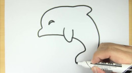 آموزش نقاشی دلفین آسان