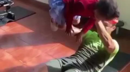 کلیپ ورزش کردن رونالدو با بچه هایش