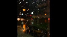 کلیپ استوری باران در شب
