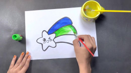 آموزش نقاشی کودکانه ستاره دنباله دار
