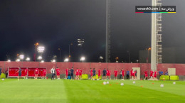تمرین تیم ملی ایران قبل از بازی مقابل آمریکا