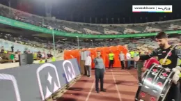 ویدیو تبل زدن علیرضا بیرانوند بعد از قهرمانی پرسپولیس در جام حذفی ۱۴۰۲