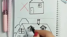 آموزش نحوه صحیح کشیدن نقاشی خانه برای کودکان