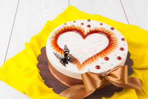 مدل کیک های عاشقانه بسیار زیبا طرح قلب