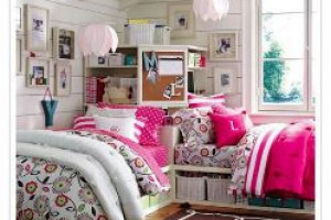 عکس اتاق خواب دخترانه ساده با طراحی شیک و زیبا