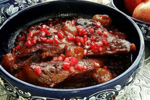 طرز تهیه غذای لذیذ و خوشمزه چلو مرغ اناری