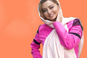 سلفی نفیسه روشن با یک ببر درنده