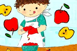 داستان کودکانه کوتاه تصویری سالاد سیب خوشمزه