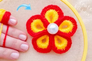 ترفند شگفت انگیز ساخت گل کاموایی با انگشت کوچیک دستت !
