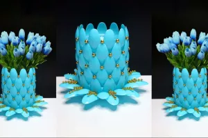 ایده های خلاقانه برای ساخت گلدان های گل از قاشق های پلاستیکی !