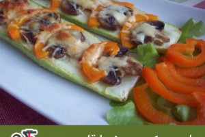 اردور کدو سبز با قارچ رژیمی