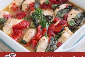 طرز تهیه خوراک مرغ و فلفل کبابی