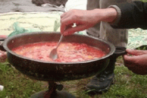 املت گوجه فرنگی و تن