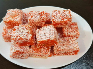 لوکوم هویج شیرینی ترکیه ای خوشمزه و مجلسی