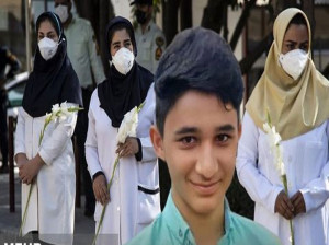 تصاویری از وداع باشکوه با پیکر علی لندی