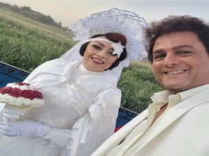 پشت صحنه سریال نیسان آبی/ یکتا ناصر در لباس عروس