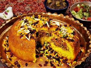 طرز تهیه ته چین گوشت غذایی فوق العاده خوشمزه