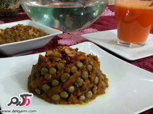 روش تهیه قليه كدو حلوايی و عدس