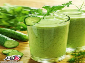 روش تهیه نوشیدنی خیار و گلابی تابستانی