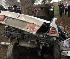 ۳ کشته در تصادف سمند با درخت