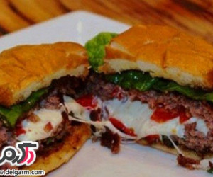 روش تهیه همبرگر شکم پر دوبل خوشمزه