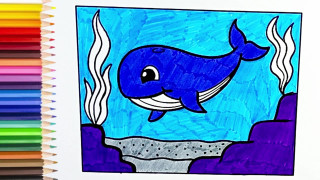 آموزش نقاشی آسان دلفین برای بچه ها