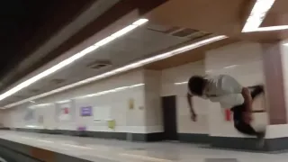 فیلم پارکور در مترو تهران