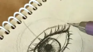آموزش طراحی نقاشی چشم ساده سیاه قلم