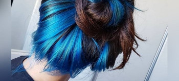انواع مدل رنگ مو ۱۴۰۱ مناسب با رنگ سال ۲۰۲۲ / رنگ مو آبی بنفش فانتزی