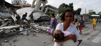 فیلم آخر زمانی از زلزله ۷.۷ ریشتری فیلیپین