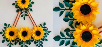 با این دیوارکوب گل آفتاب گردان کاغذی اتاقت رو زیبا کن !