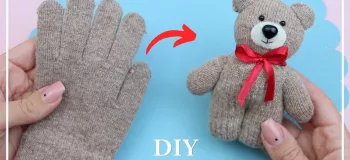 من این خرس ناز رو با یک دستکش درست کردم !