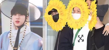 لباس های مسخره ای که گروه BTS در فرودگاه پوشیدند!