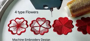 ۴ نوع گلدوزی ساده طرح گل برای مبتدیان!
