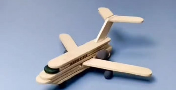 آموزش کاردستی هواپیما با چوب بستنی
