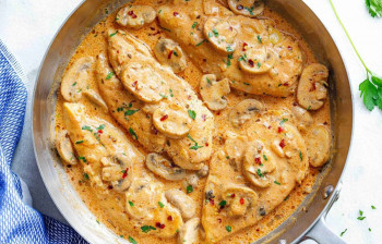 طرز تهیه پلو مرغ خامه ای مجلسی و خوشمزه به روش رستورانی