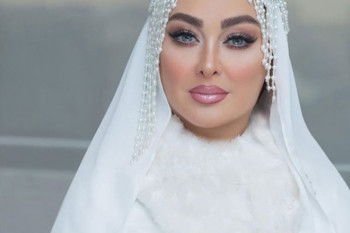 عکس های الهام حمیدی در لباس عروس و میکاپ خیره کننده اش