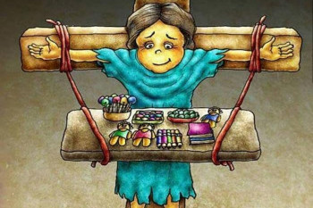 ۷ کاریکاتور دلخراش به مناسبت روز جهانی کودکان کار