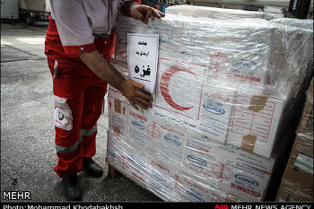 تصاویر ارسال محموله امدادی به غزه