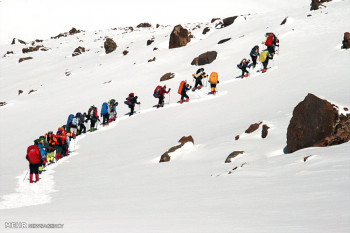 تصاویر صعود زمستانی به قله سبلان
