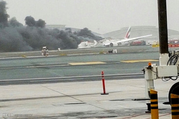 تصاویر سانحه در فرودگاه دوبی