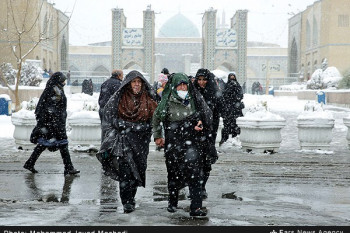تصاویر باراش برف در مشهد
